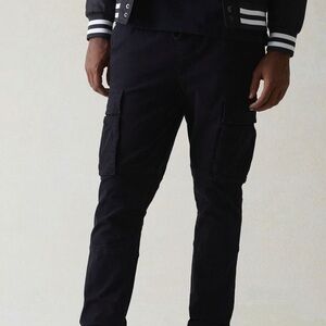PacSun Stylish Black Cargo Pants w/drawstring ankles